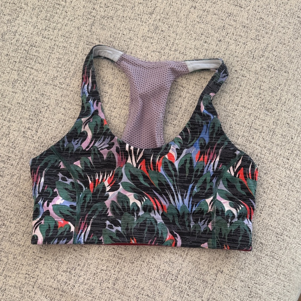 Outdoor Voices Multicolor Floral Racerback Sports Bra